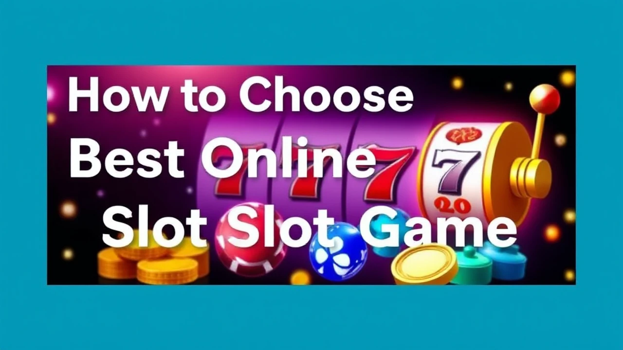 How to Choose the Best Online Slot Game for You personally